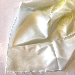 VTG Ivory Satin Material 45" x 37" Fabric sewing Crafts DIY Soft Polyester